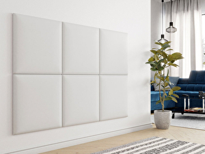 Kárpitozott fali panel Mirjan Pazara 60x60 (öko-bőr soft 017 (fehér)