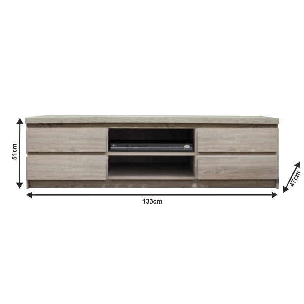 TV asztal/szekrény Punkto Typ 06 4S