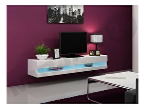 TV szekrény/asztal New 180 Mirjan Ziggy (fehér + fényes fehér)