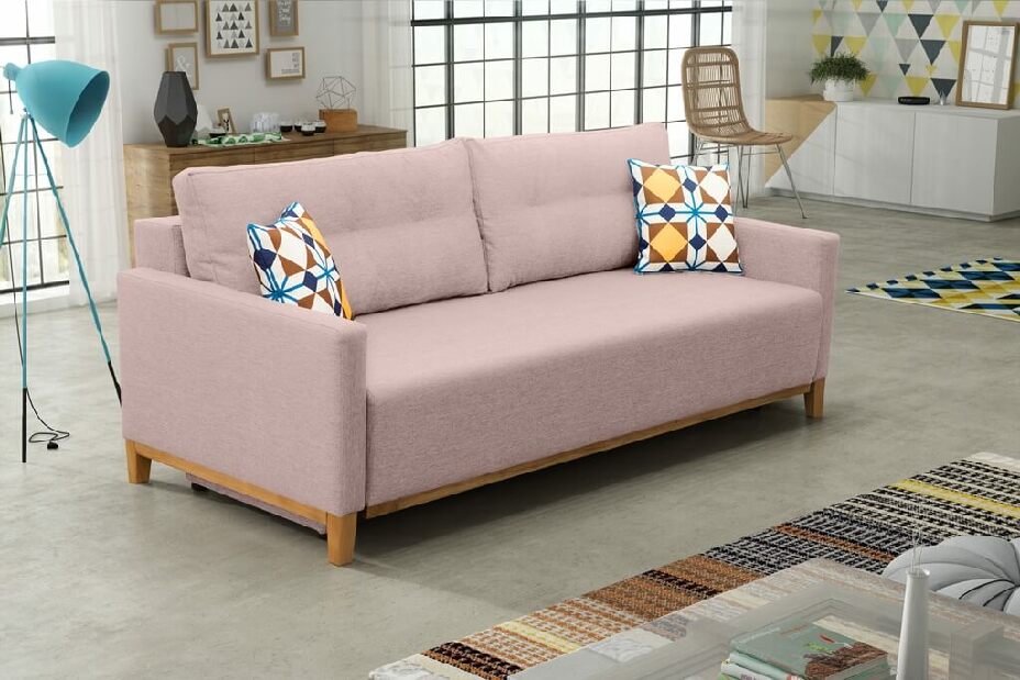 Háromszemélyes kanapé Ardell (világos rózsaszín)