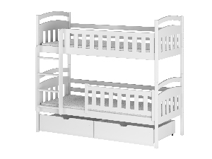 Gyerekágy 90 x 200 cm Irwin (ágyráccsal és tárolóhellyel) (fehér)
