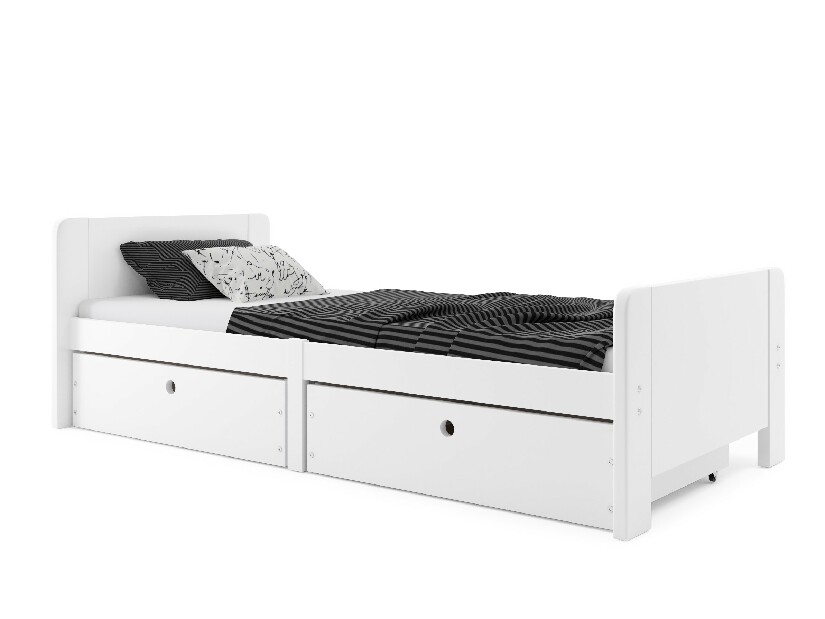 Egyszemélyes ágy 80 cm Aria (fehér)