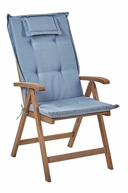 Kerti szék készlet 6 db. Amati (sötét fa + kék)