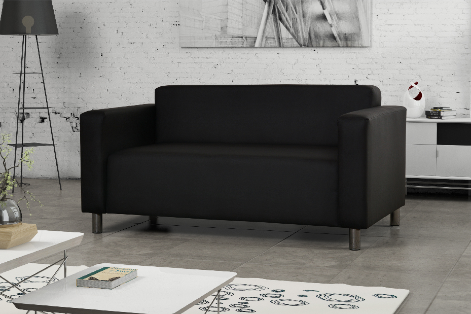 Kétszemélyes kanapé Ülőke Hugo 2R (fekete)