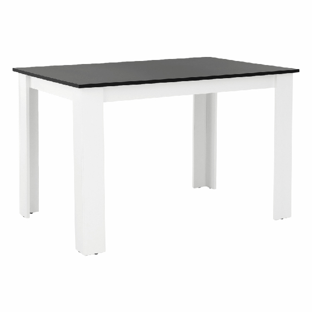 Étkezőasztal Plat (téglalap) (4 fő részére) (fehér + fekete)