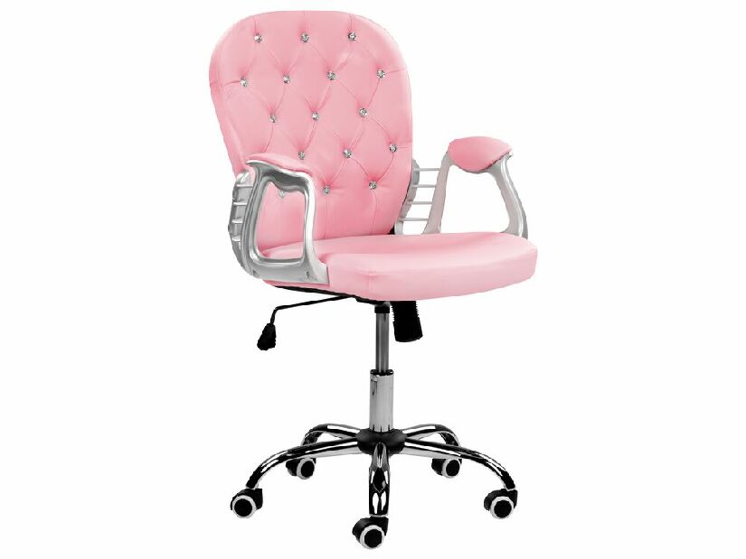 Irodai szék Princie (rózsaszín öko-bőr)