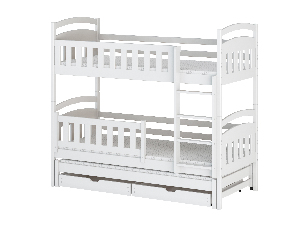 Gyerekágy 90 x 190 cm BLAIR (ágyráccsal és tárolóhellyel) (fehér)