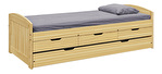 Egyszemélyyes ágy 90x200 cm Marcy (barna)