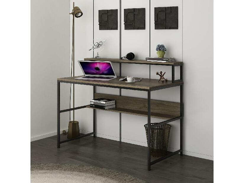 PC asztal Triola (barna + fekete)