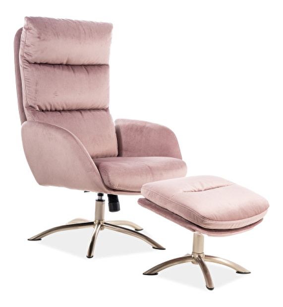 Relax fotel Maryrose (rózsaszín + antracit)