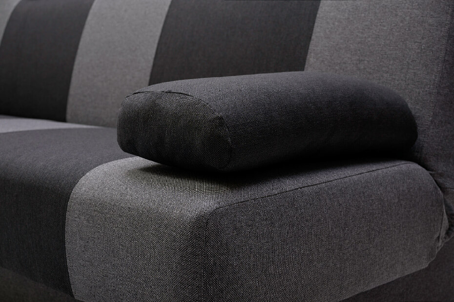Háromszemélyes kanapé Adrian (sötétszürke + fekete)