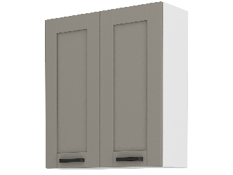 Felső kétajtós konyhai szekrény Lucid 80 G 90 2F (claygrey + fehér)