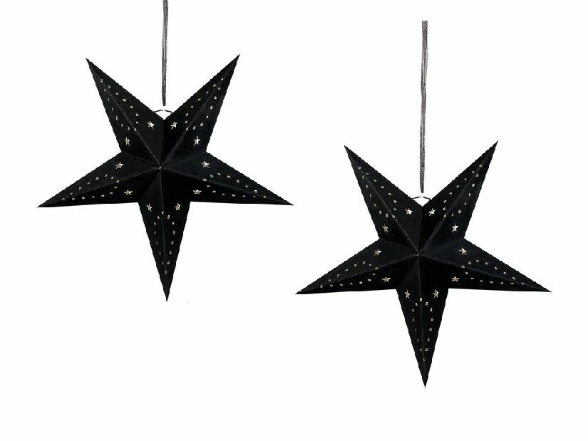 Függő csillag készlet (2 db.) Monti (fekete)
