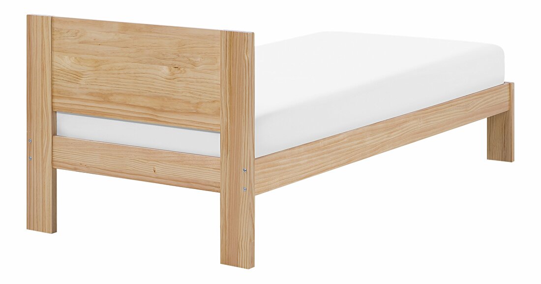 Egyszemélyes ágy 90 cm NANTERRE (ágyráccsal) (világos fa)
