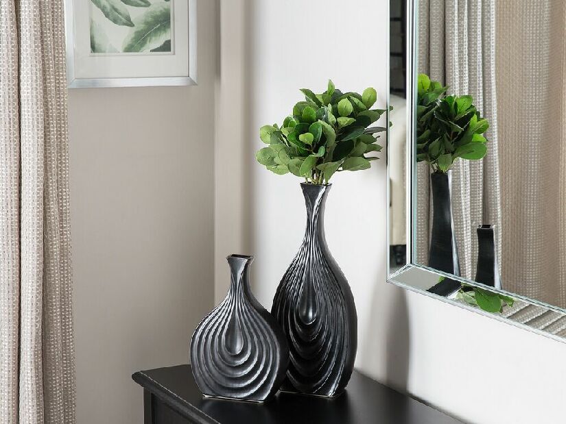 Váza TAMMIN 25 cm (üveglaminált) (fekete)