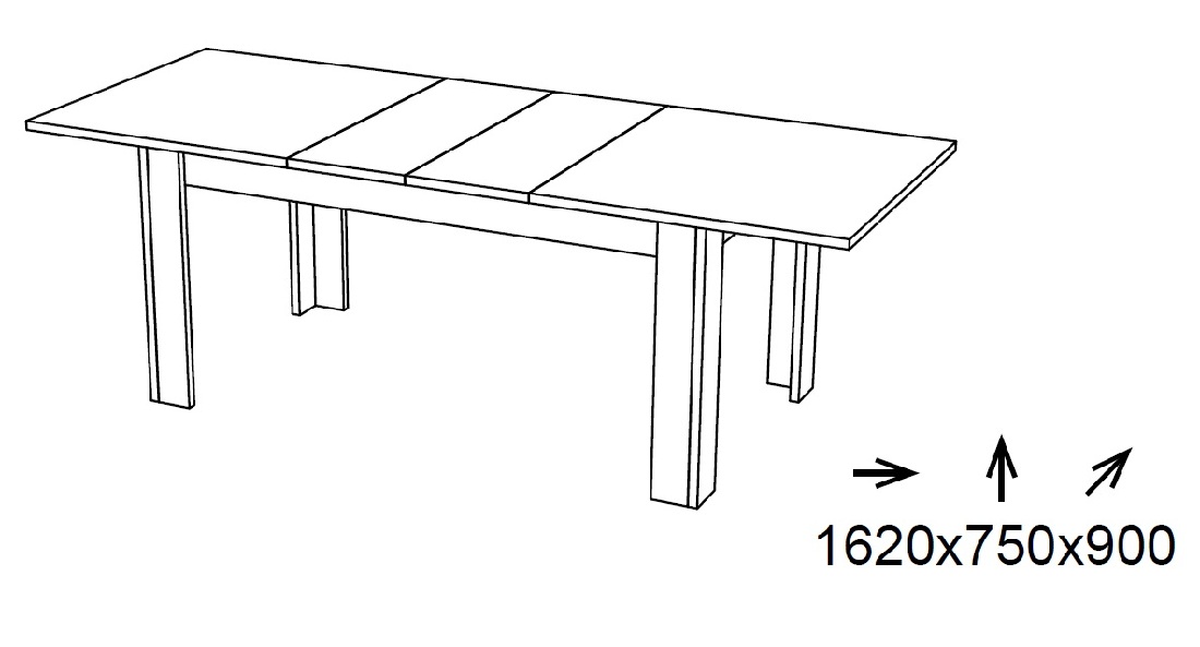 Étkezőasztal typ TA-21 Taylor (wotan tölgy) (6-8 főre)