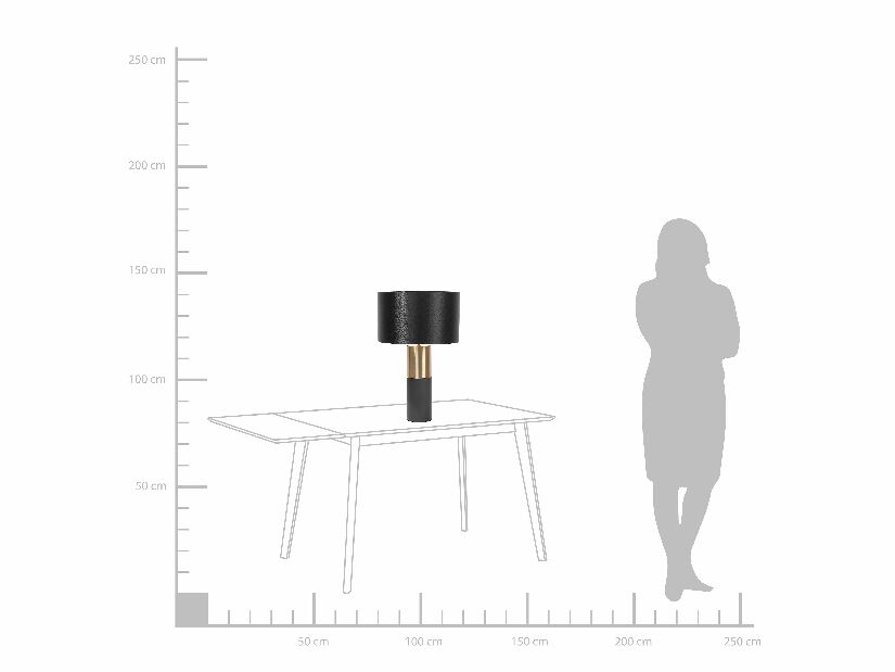 Asztali lámpa DALRA (fém) (fekete) *kiárusítás