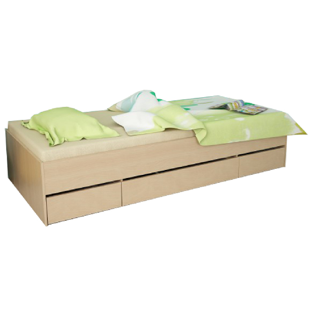 Egyszemélyes ágy 90 cm Matari (bükk)
