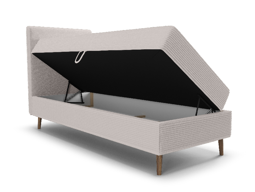 Egyszemélyes ágy 80 cm Napoli Bonell (fehér) (ágyráccsal és tárolóhely nélkül)