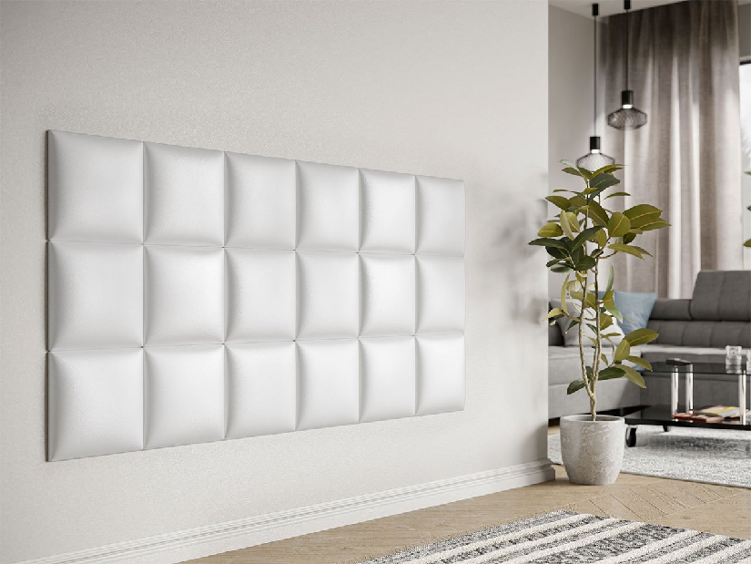Kárpitozott fali panel Mirjan Pazara 30x30 (öko-bőr soft 017 (fehér)