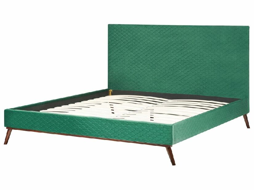 Franciaágy 180 cm Clinton Bonell (smaragd) (ágyráccsal és matraccal, és tárolóhellyel)