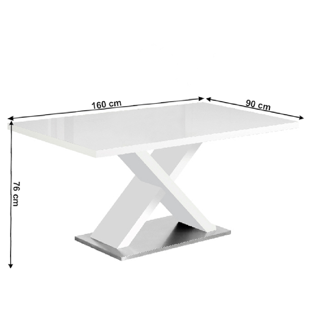 Étkezőasztal 160 cm Farni (fehér)