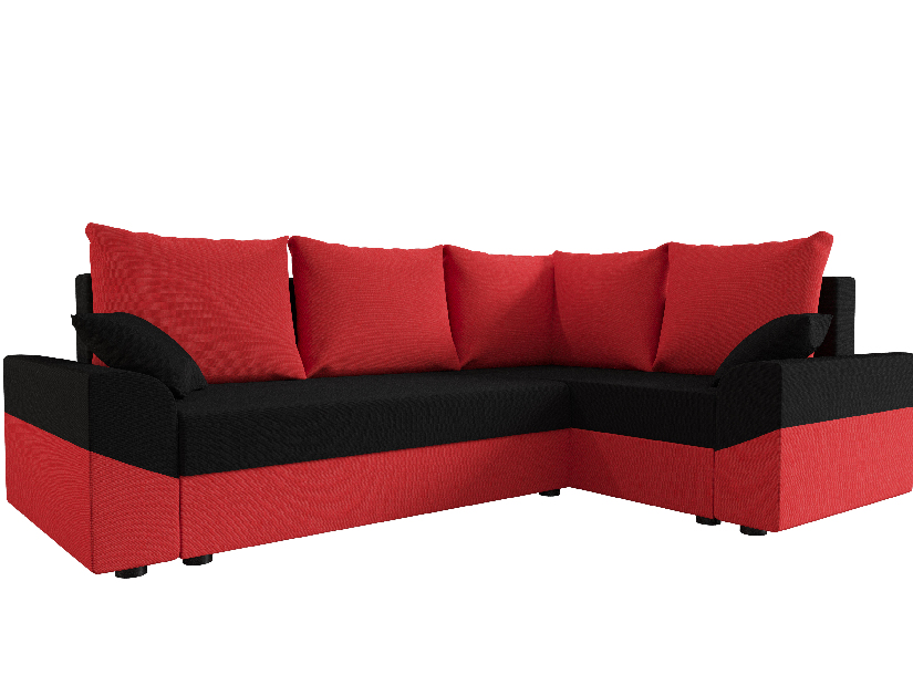 Sarok ülőgarnitúra Dusk Plus (piros + fekete) (J)