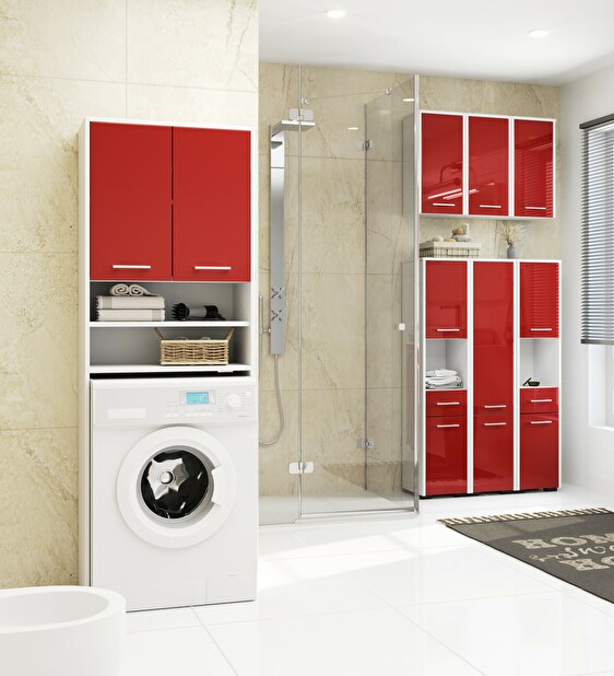 Fürdőszoba szekrény Farid Típus 3 (fényes piros)