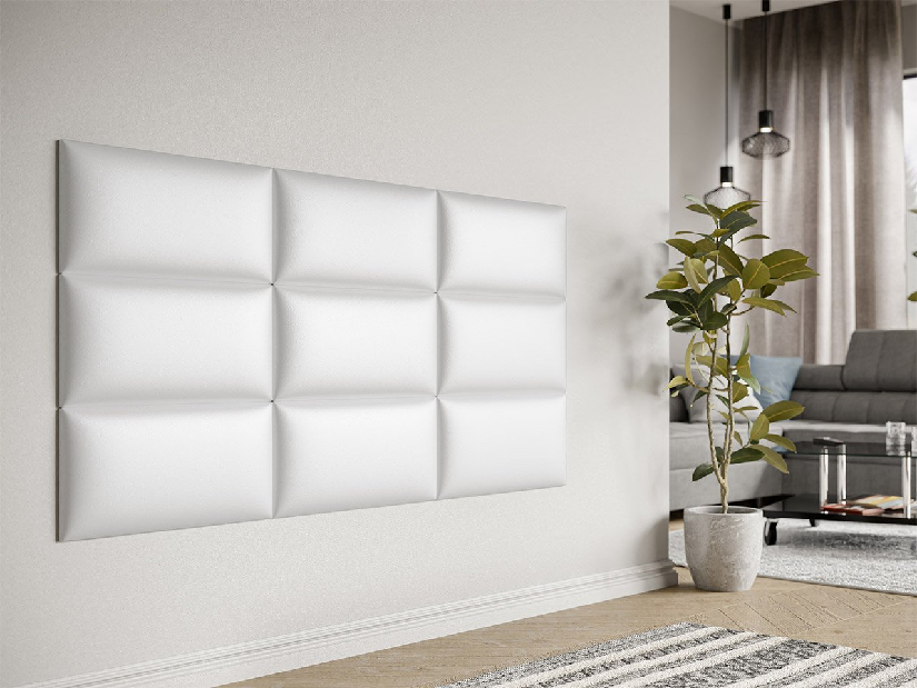 Kárpitozott fali panel Mirjan Pazara 60x30 (öko-bőr soft 017 (fehér)