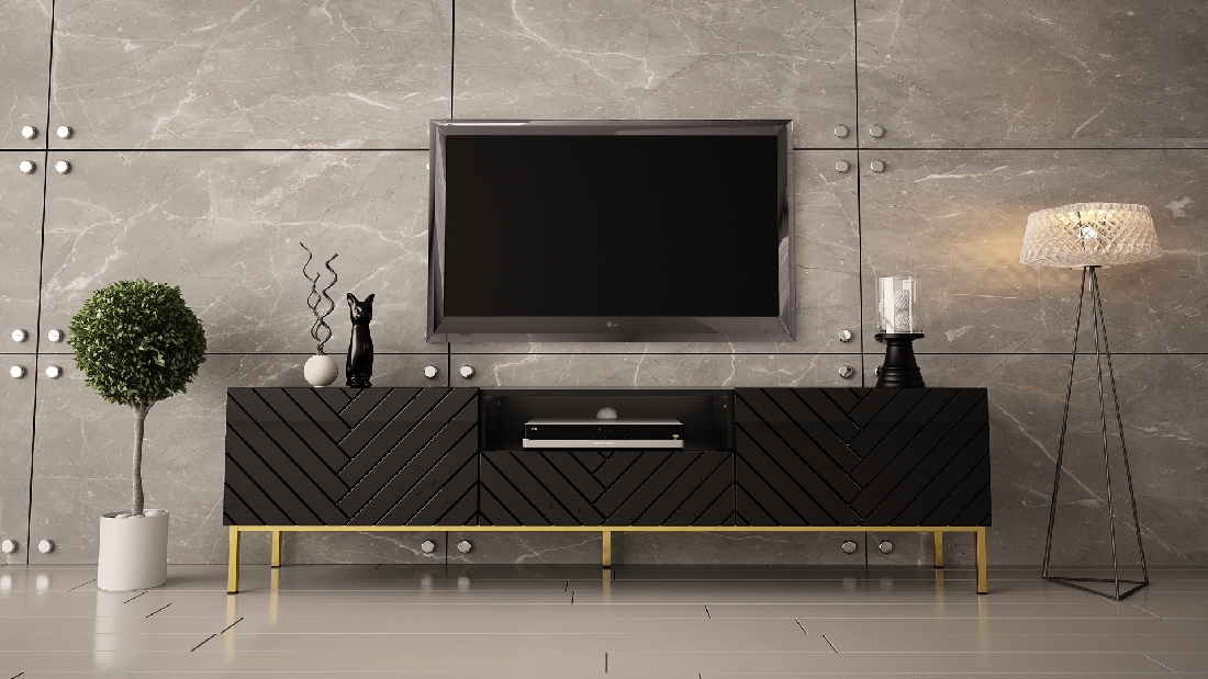 TV asztal/szekrény Gallina (fekete)
