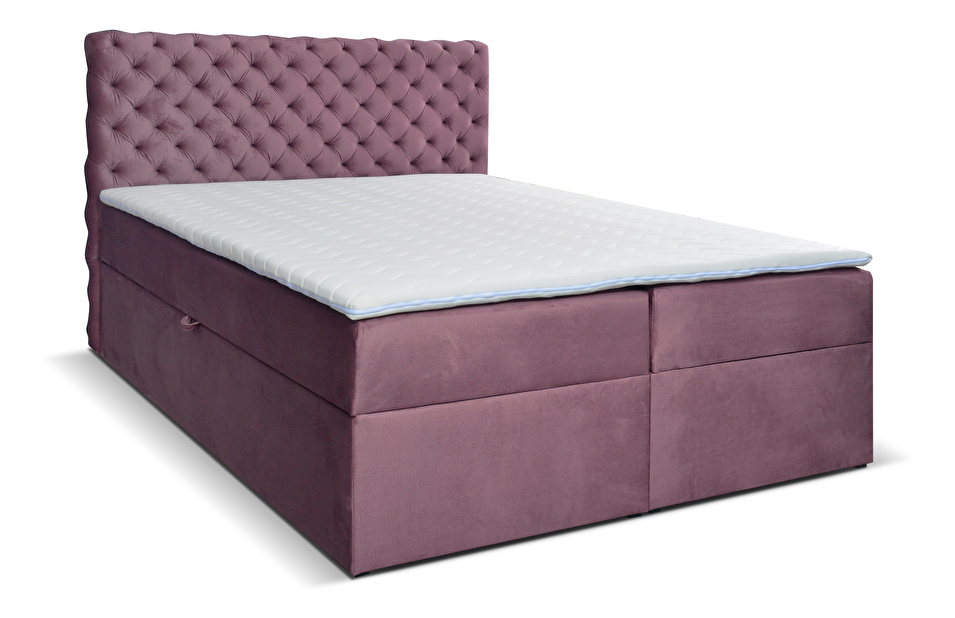 Egyszemélyes ágy Boxspring 120 cm Orimis (rózsaszín)