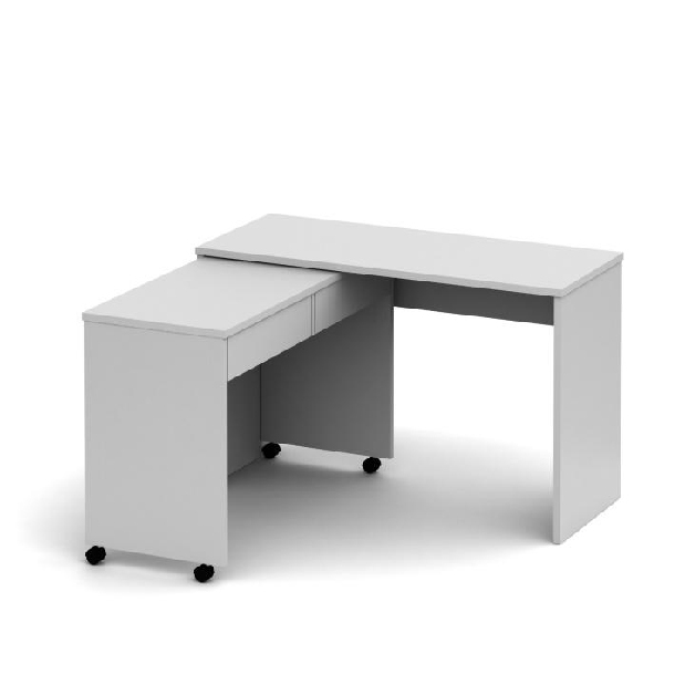 Széthúzható számítógépasztal Perto New (fehér) *bazár