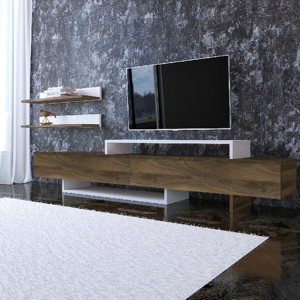 TV asztal/szekrény Nirvy (fehér)