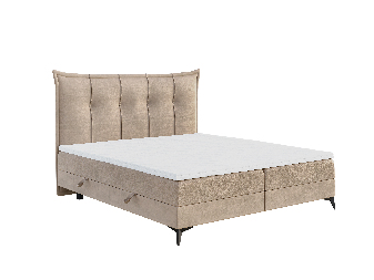 Egyszemélyes ágy Boxspring 80 cm Foxtrot (világosbézs) (matraccal és tárolóhellyel) *kiárusítás