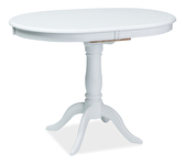 Széthúzható étkezőasztal 100-129 cm Dani (fehér + fehér) (4-6 fő részére)