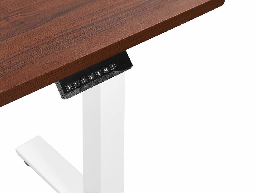 PC asztal Destiny (sötét fa + fehér) (B)