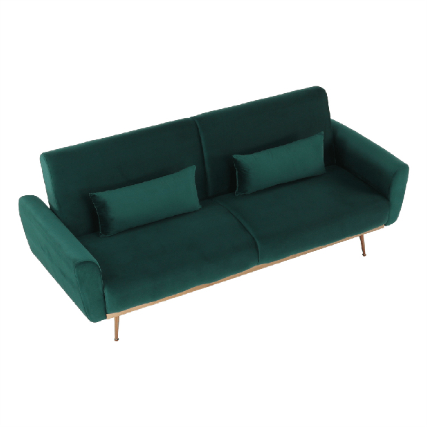 Szétnyitható kanapé Fastinna (smaragdzöld)