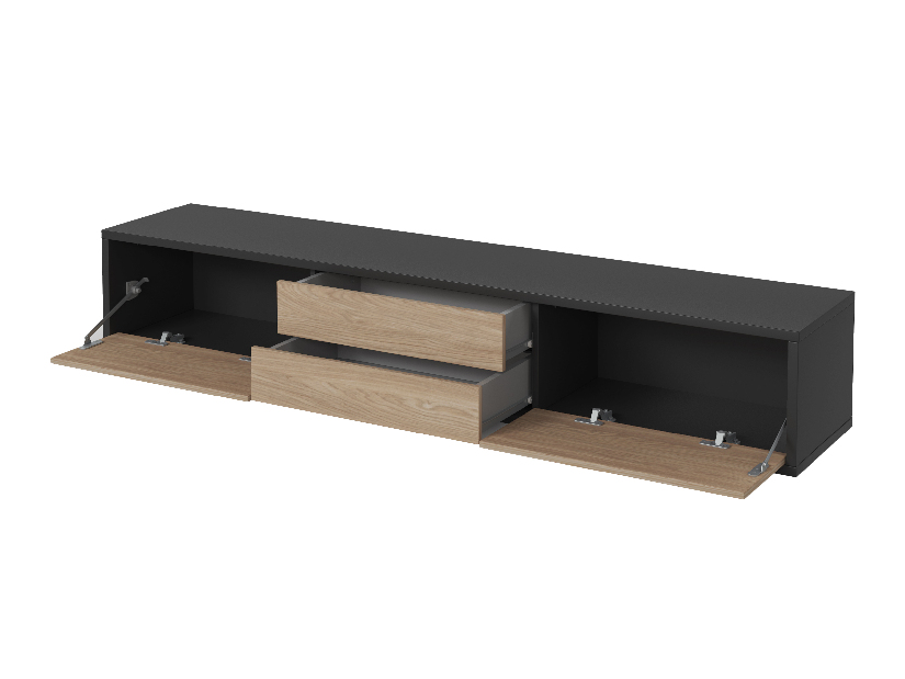 TV asztal Fiora 39 (antracit + olajozott tölgy)