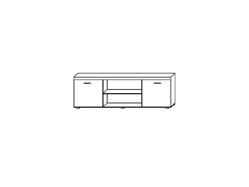 TV asztal/szekrény Salford S8 (szilva + krém) *kiárusítás