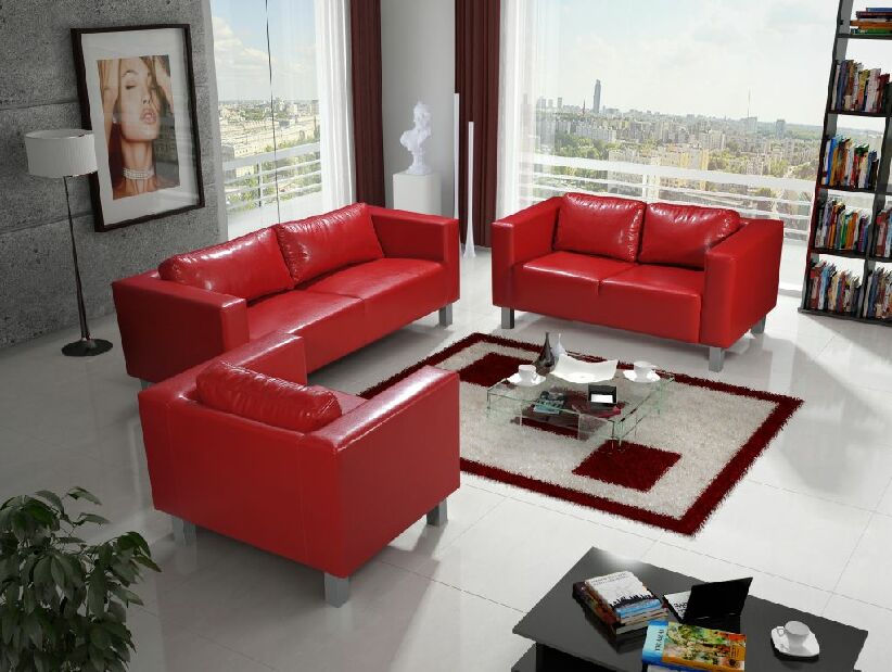 Háromszemélyes kanapé Valery III (piros) *kiárusítás