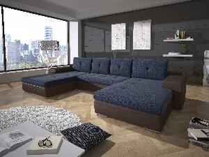 U-alakú sarok kanapé Marlen (kék + barna) (J)