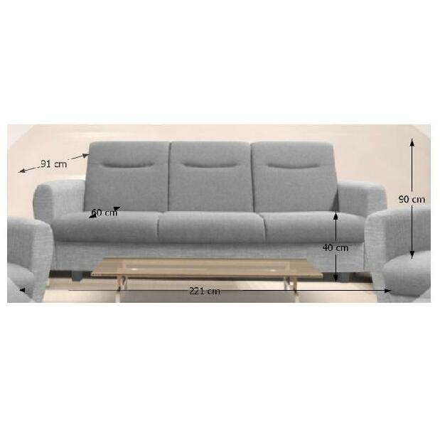 Háromszemélyes kanapé Milo szürke