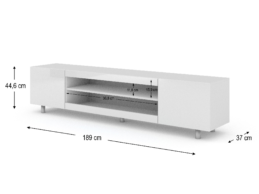 TV asztal/szekrény Katty (fehér) (LED)