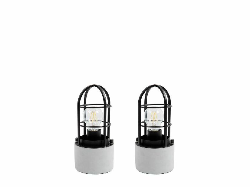 Asztali lámpa ANNIA (üveg) (fekete)