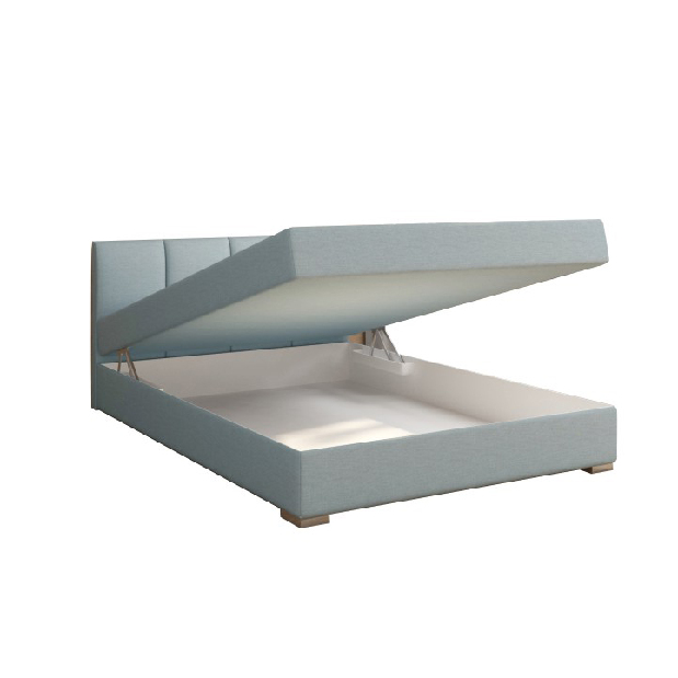 Egyszemélyes boxspring ágy 120 Cm Riana (menta) (ágyráccsal, matraccal és tárolóhellyel) 