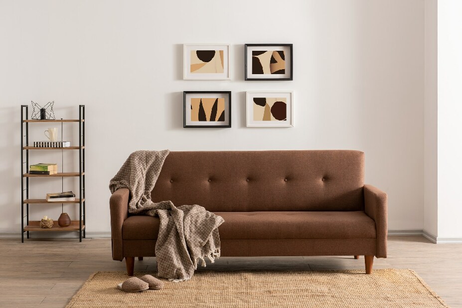 Háromszemélyes kanapé Hamal (barna)