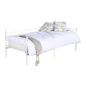 Egyszemélyes ágy 90 cm Rossa (ágyráccsal) (fehér)