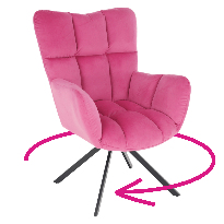 Dizájnos fotel Komand (rózsaszín)