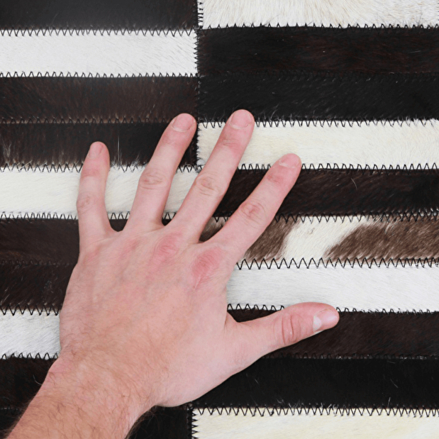 Bőr szőnyeg 201x300 cm TYP 06 (marhabőr + patchwork minta)