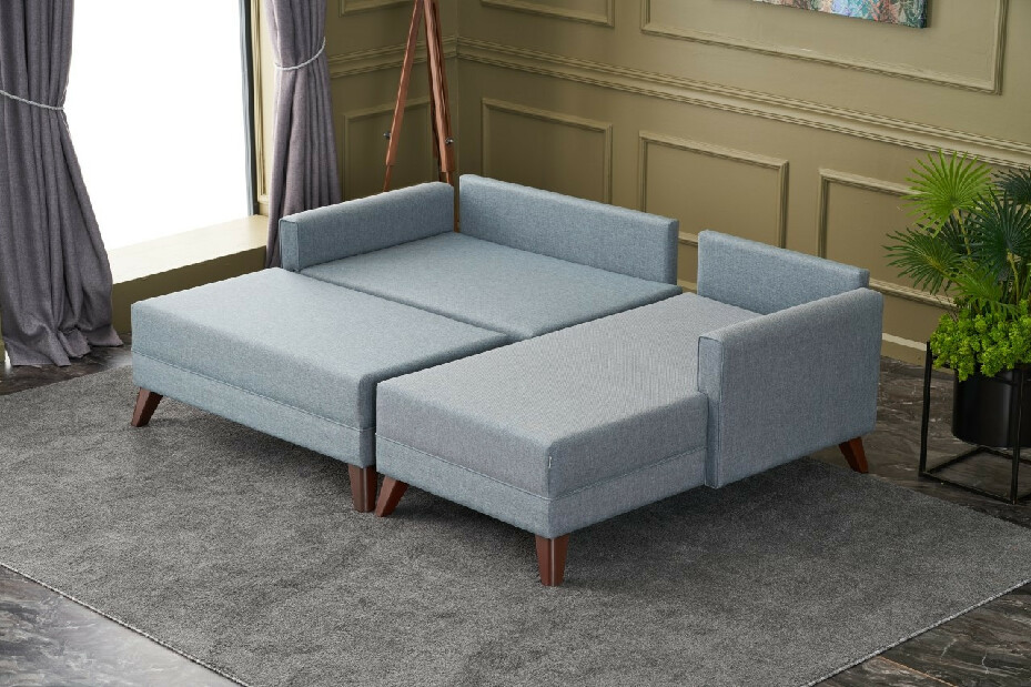 Széthúzható kanapé Bellina (kék) (J)